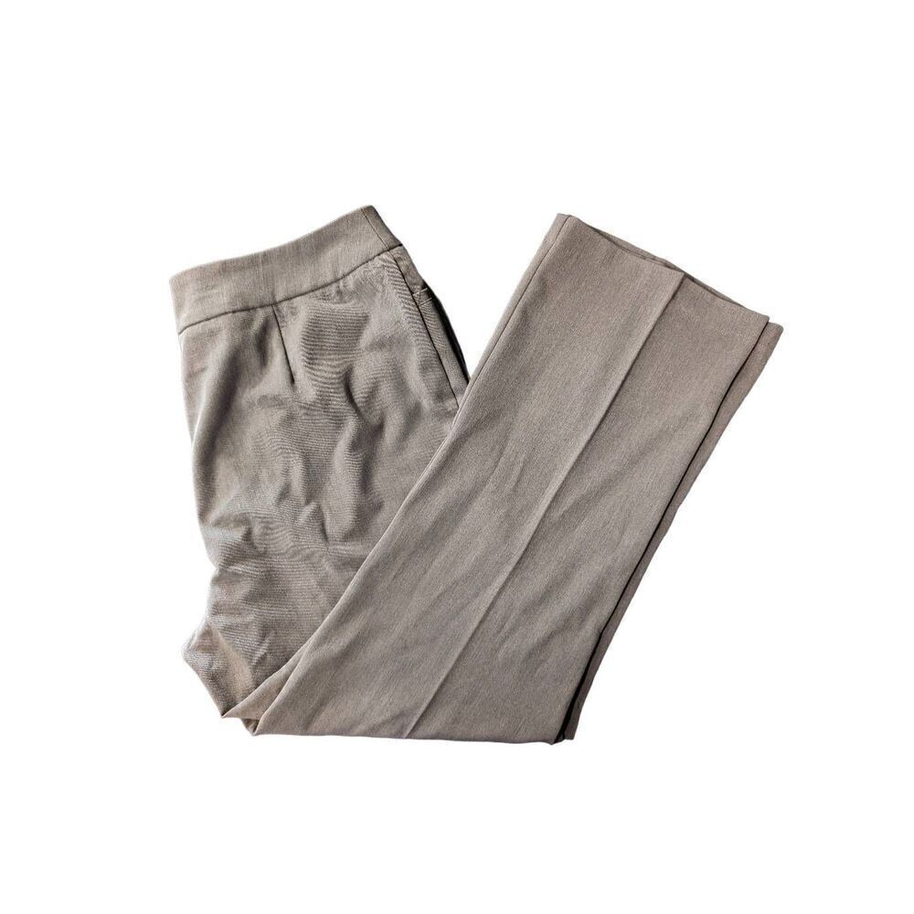 Investments Pants Gray Slacks Straight Leg Pockets Zipper Office Women's 16S